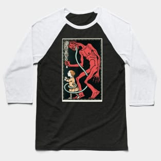 Krampus and Boy Baseball T-Shirt